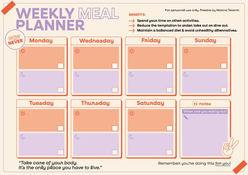 Weekly Planner PDF for free